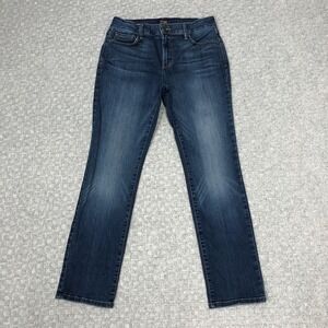 NYDJ Sheri Slim Straight Jeans Womens 6P Blue Med Wash Lift Tuck Stretch Casual